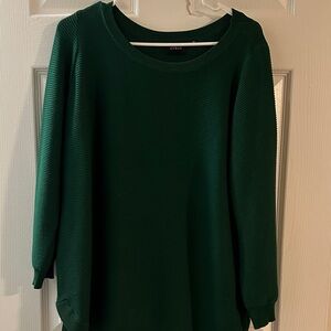 Cyrus Women's Forest Green Crew Neck Sweater